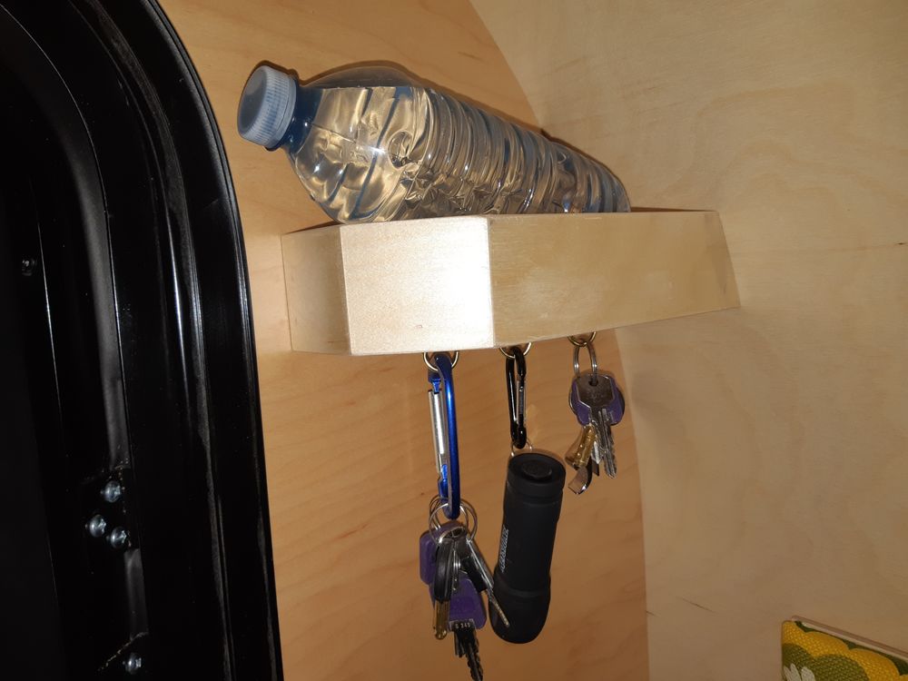 Corner Shelf with Hooks